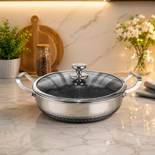 Disnie 30cm -  40cm SUS 316 Honeycomb Multipan With Lid | Nonstick Pan