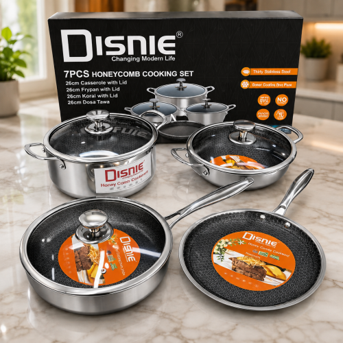 Disnie 7 Pcs SUS 316 Honeycomb Cooking Set