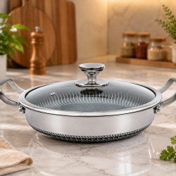Disnie 30cm -  40cm SUS 316 Honeycomb Multipan With Lid | Nonstick Pan